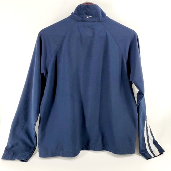 Nike Women's  Medium Blue and White Light Weight Zipper Front Athletic Jacket - Picture 3 of 11